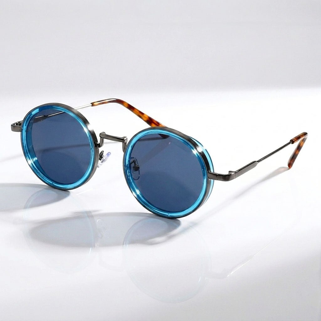 Lyra Lunettes de soleil polarisées UV400 en métal et acétate bi-matière pour réduction de l’éblouissement unisexe - Hommfer