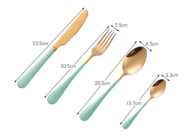 Maison Éclat - Set de couverts bleu - 4 pièces - Hommfer