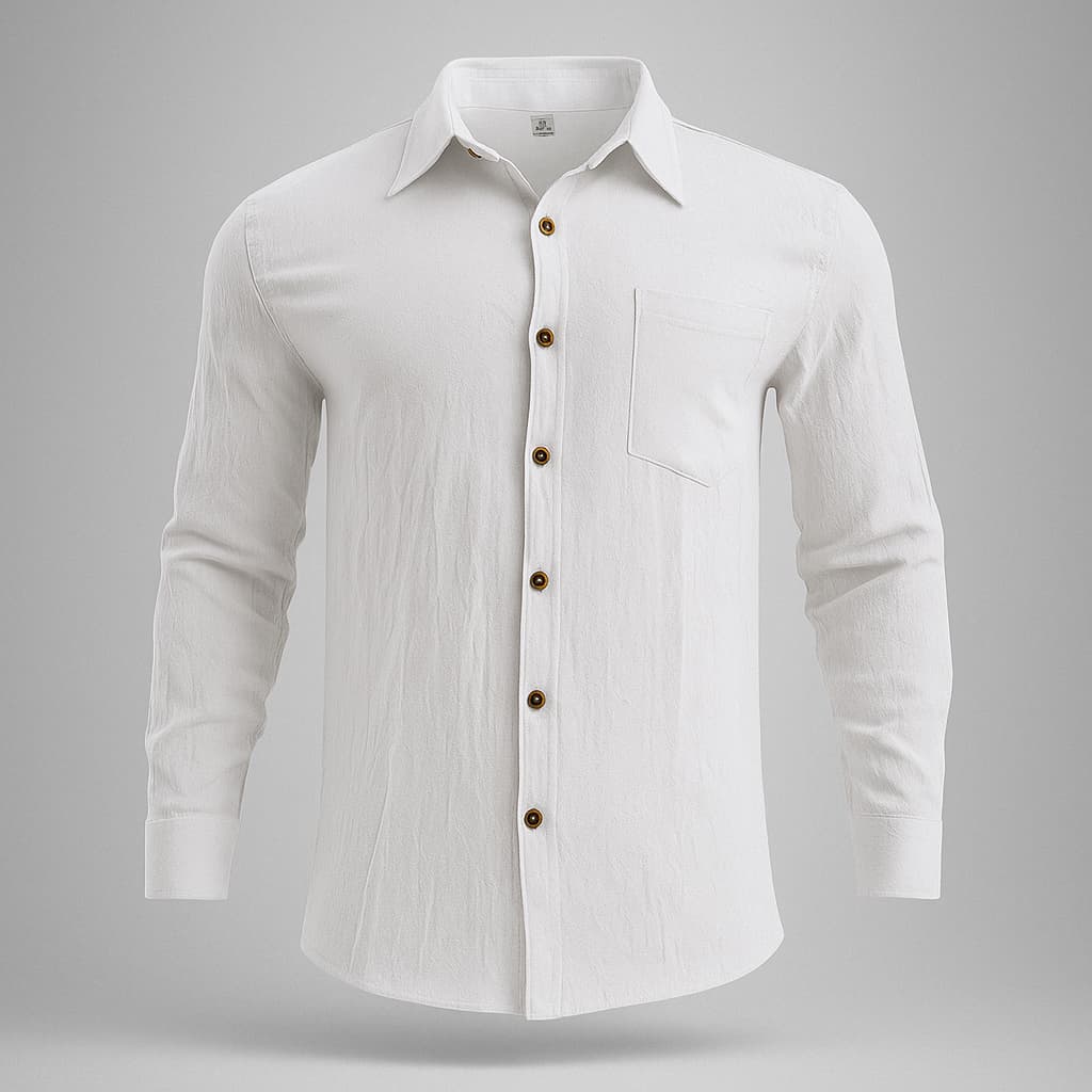 Marceau Chemise respirante en lin 100 % avec poche poitrine pour vos essentiels - Hommfer