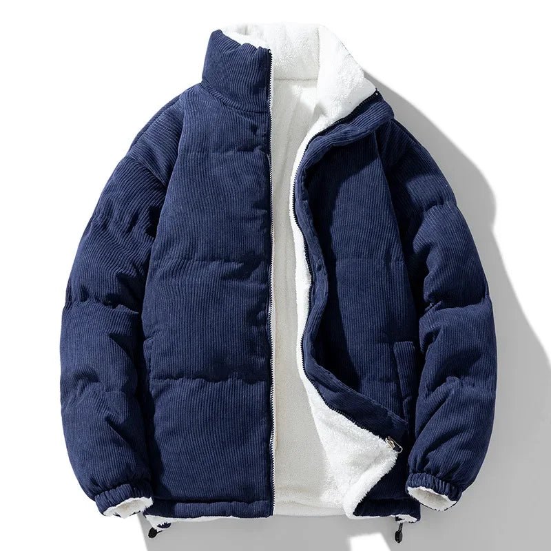 Marceau Doudoune en velours côtelé de coton doublée en sherpa pour temps froid - Hommfer