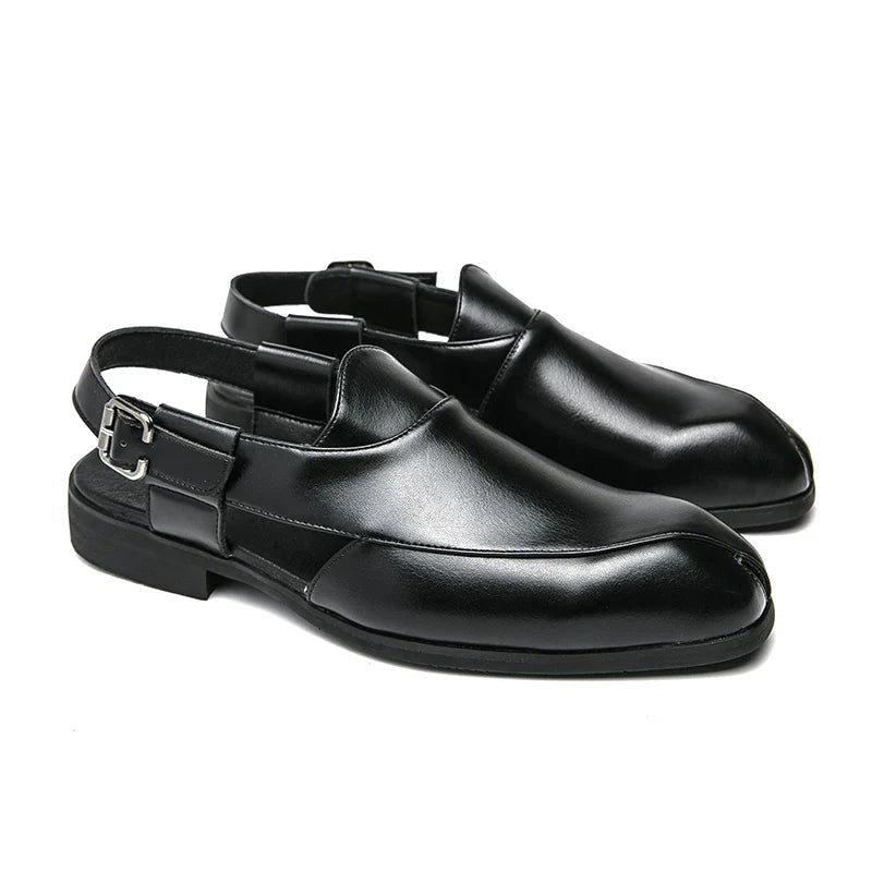Marceau Mocassins en cuir souple à découpes carrées pour une adhérence sur tous les terrains - Hommfer