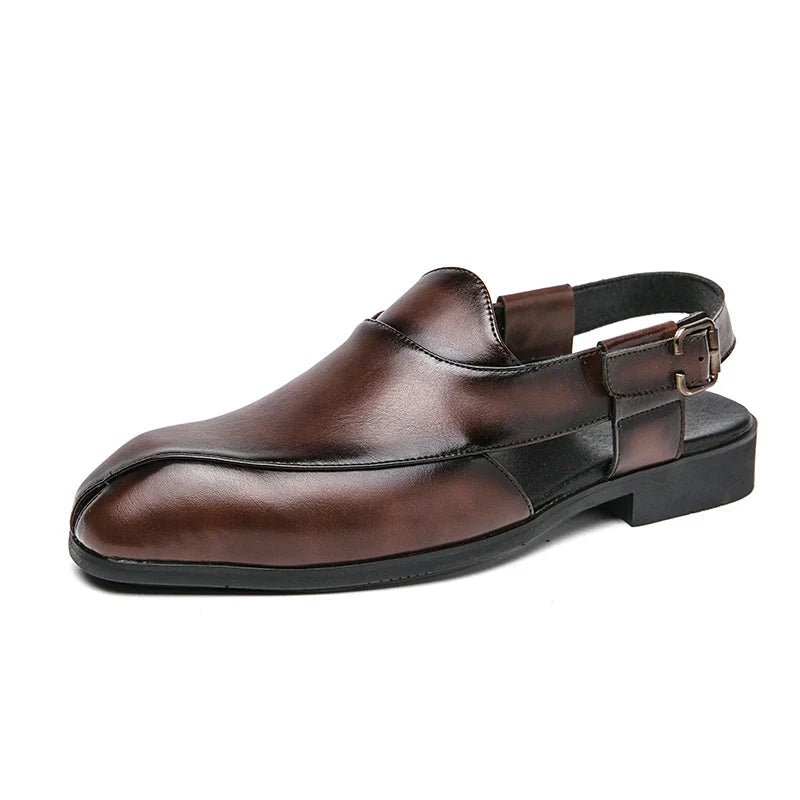 Marceau Mocassins en cuir souple à découpes carrées pour une adhérence sur tous les terrains - Hommfer