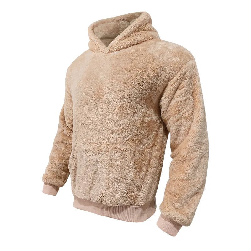 Marceau Sweat à capuche en polaire douce et épaisse pour la chaleur et les superpositions automne-hiver - Hommfer