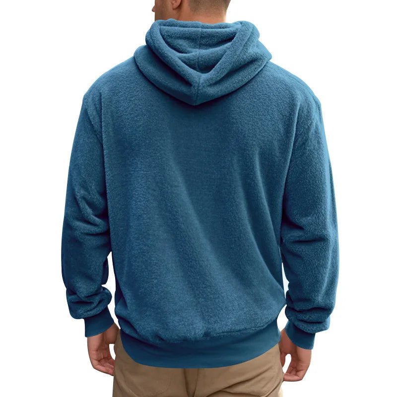 Marceau Sweat à capuche en polaire douce et épaisse pour la chaleur et les superpositions automne-hiver - Hommfer
