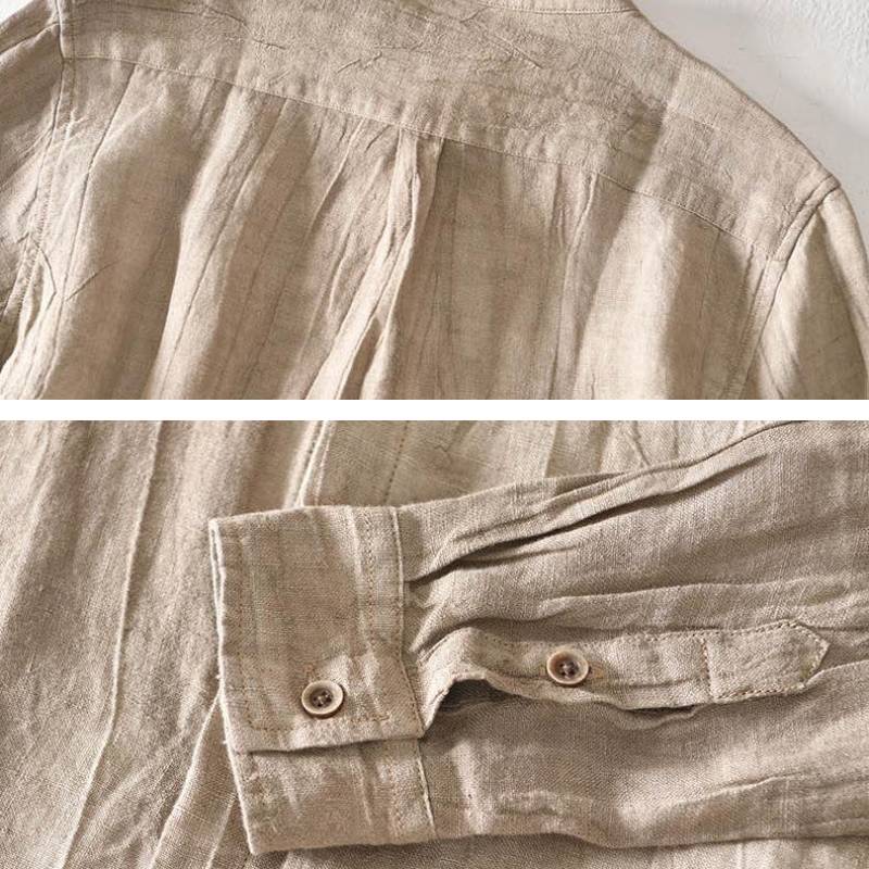 Monceau Chemise en Lin 100% Coupe Décontractée pour Confort Respirant au Quotidien - Hommfer