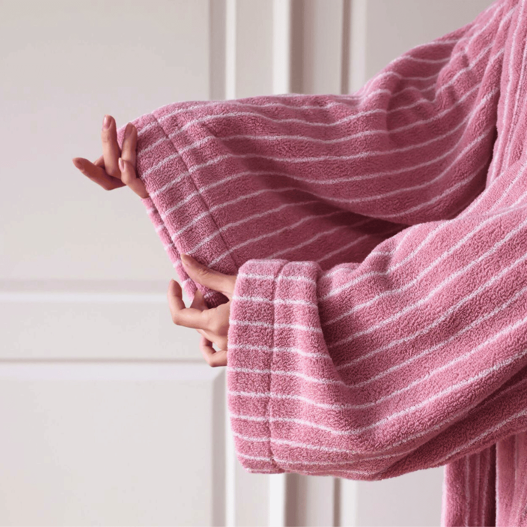 Peignoir en coton bio 100% jacquard épais et absorbant qualité hôtelière - Hommfer