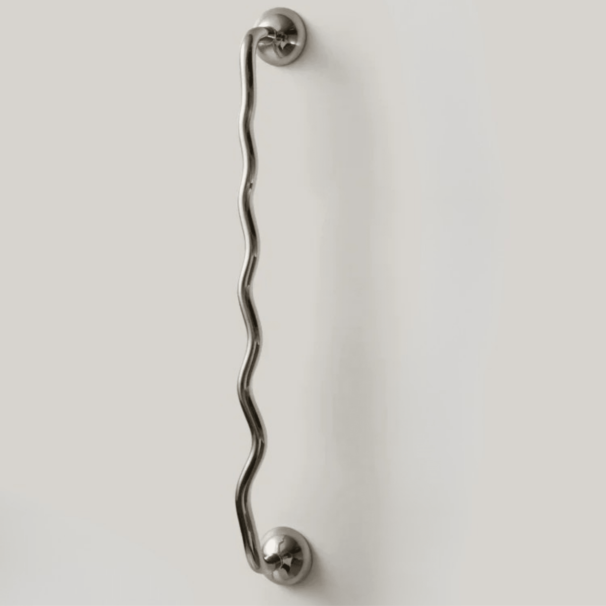 Poignée et Bouton de Meuble en Laiton Massif pour Armoires et Tiroirs, Finition Argent Titane, Design Minimaliste - Hommfer