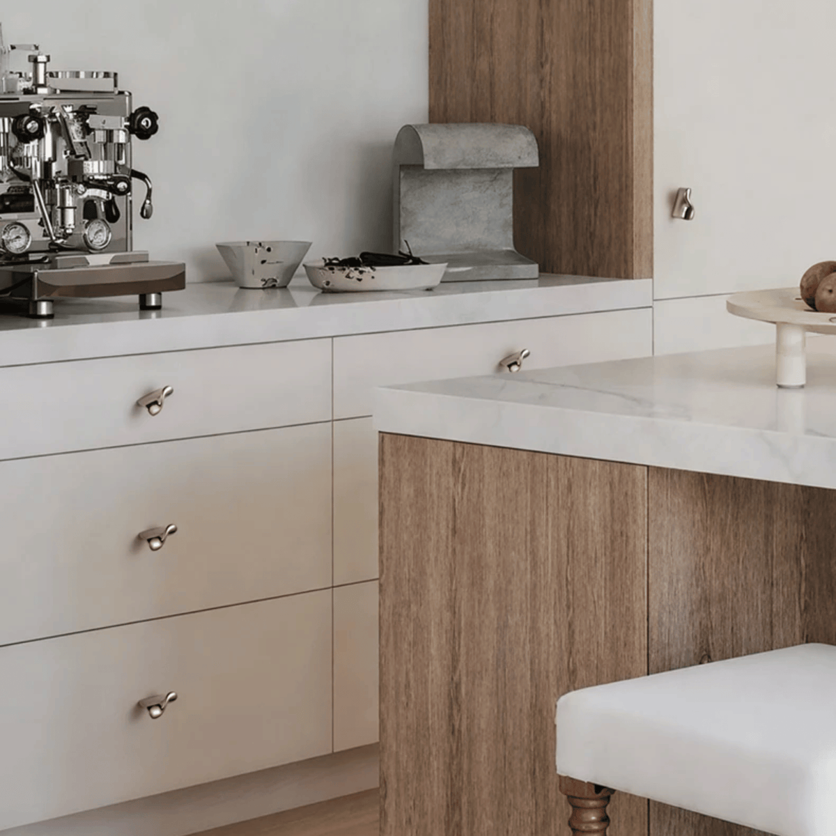 Poignées et boutons de meuble en laiton massif pour armoires et tiroirs de cuisine, design minimaliste, vis incluses - Hommfer