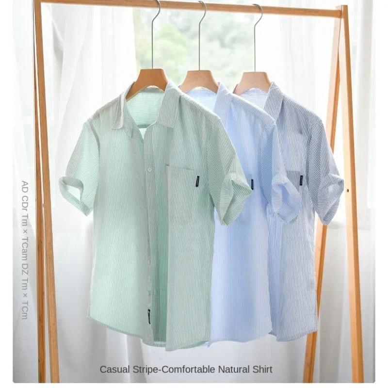 Riviera Chemise à manches courtes inspirée des années 50 en mélange coton-polyester respirant et résistant aux plis - Hommfer