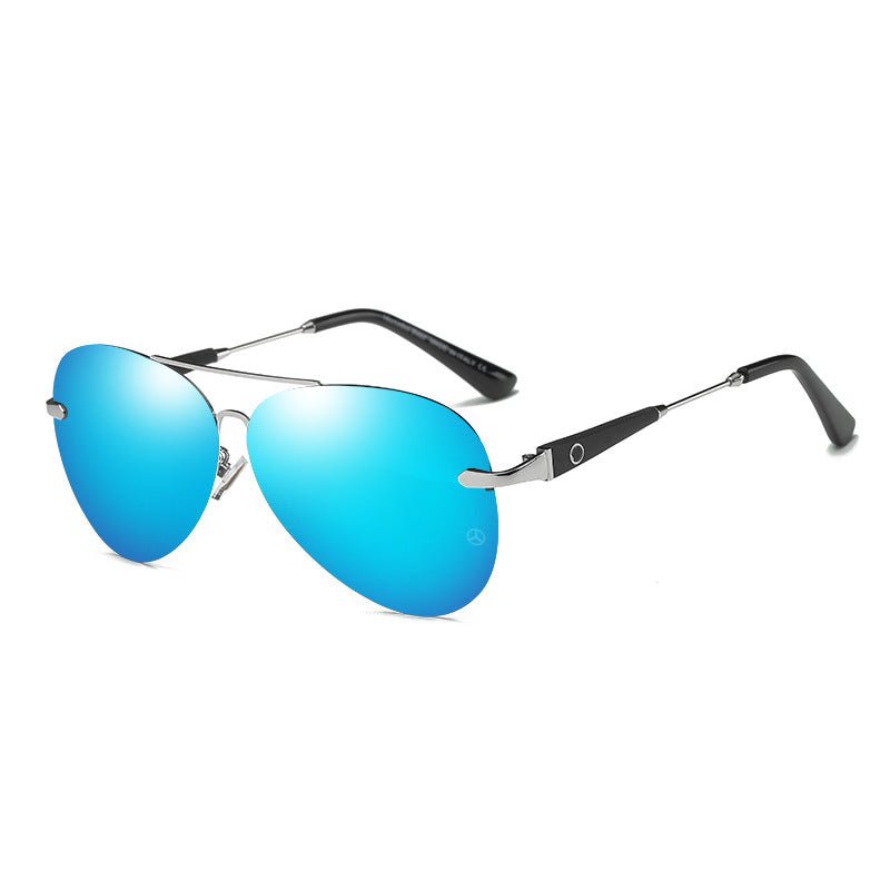 Sevrin Lunettes de Soleil Aviateur à Verres Polarisés Anti‑Reflets, Monture Dorée en Alliage, UV400 - Hommfer