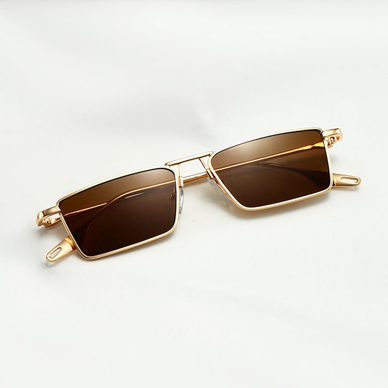 Varenne Lunettes de soleil à monture en acier inoxydable résistante aux chocs, UV400 et anti-éblouissement - Hommfer