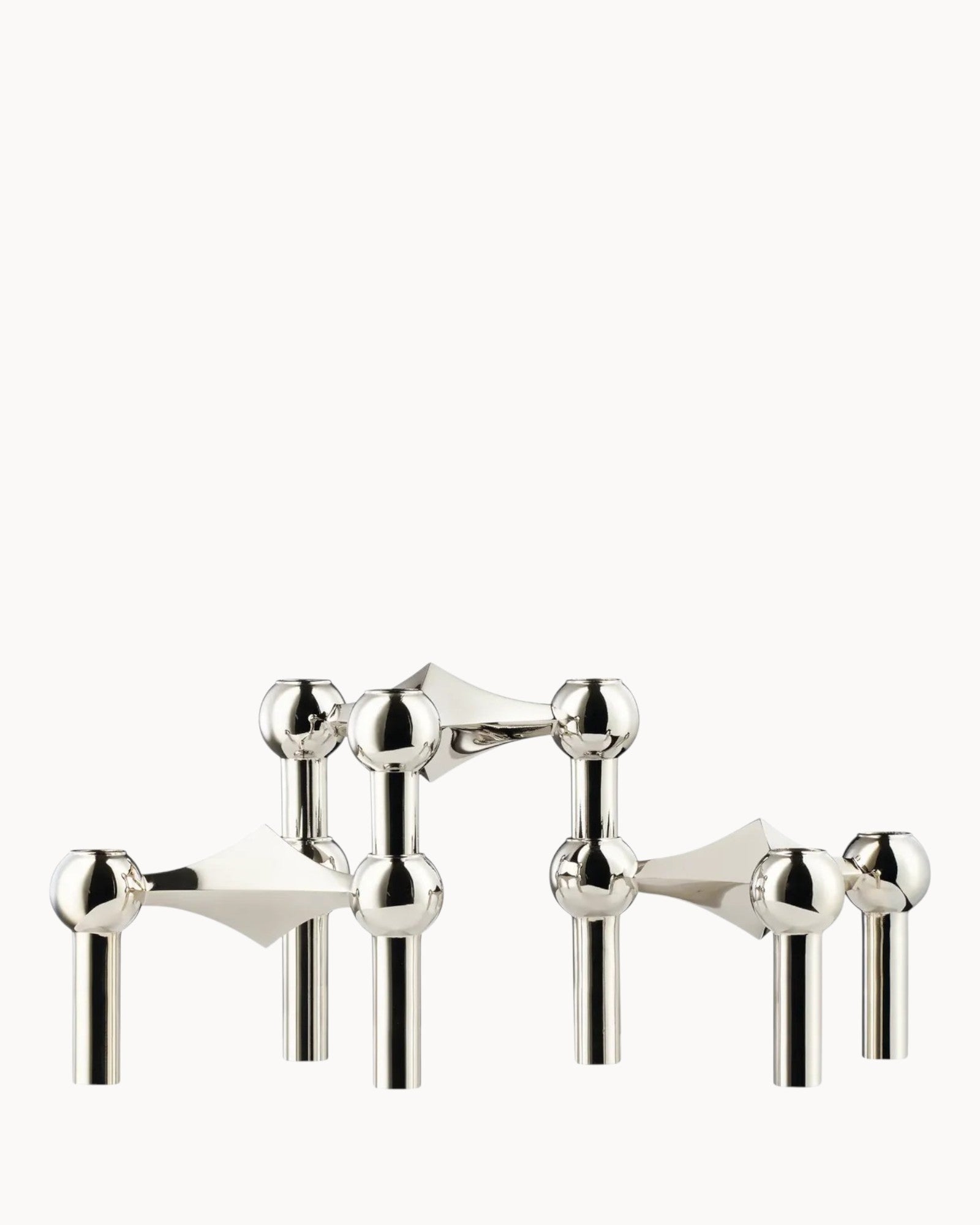 LumineClou - Porte-bougies sculptural en métal, 3 pièces