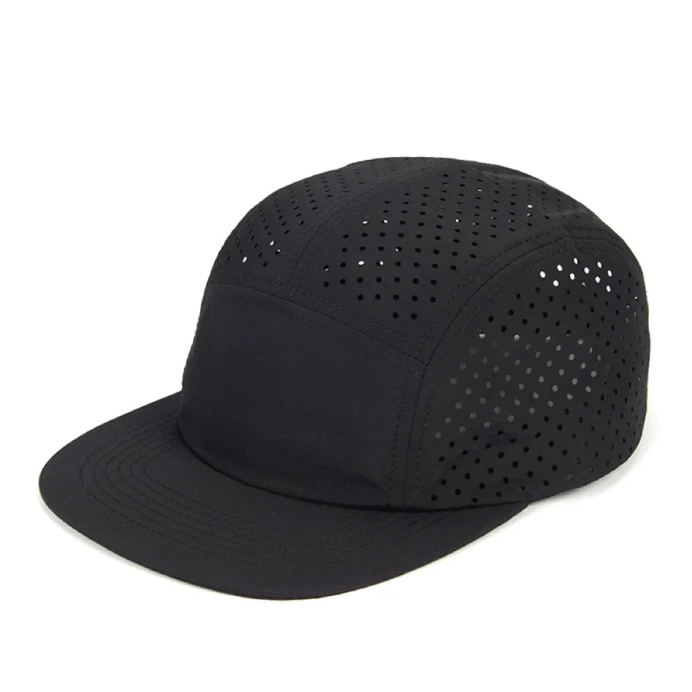 Aeris Casquette de running 5 panneaux ultralégère et respirante à séchage rapide - Hommfer
