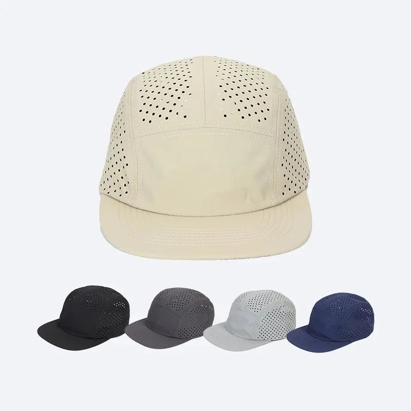 Aeris Casquette de running 5 panneaux ultralégère et respirante à séchage rapide - Hommfer