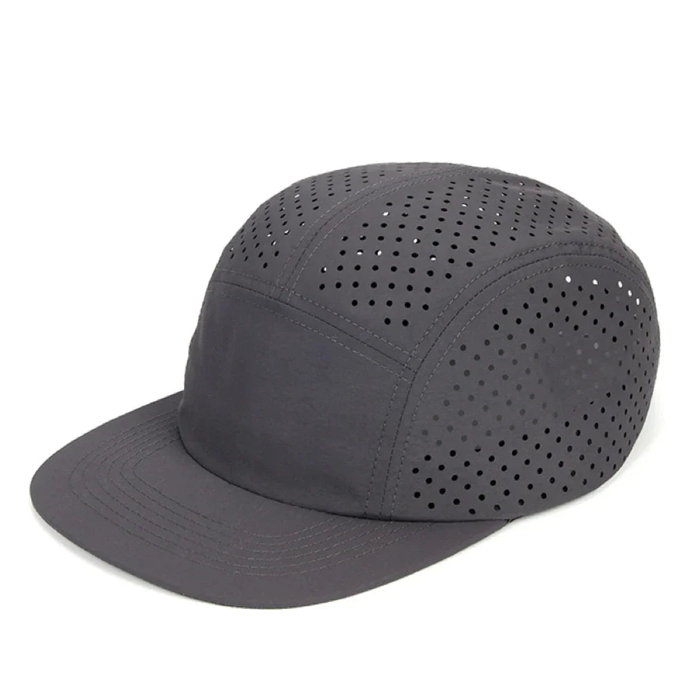 Aeris Casquette de running 5 panneaux ultralégère et respirante à séchage rapide - Hommfer