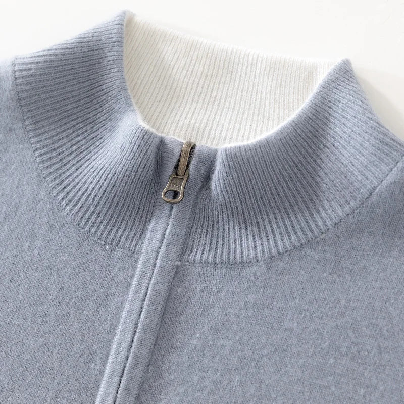 Arden Ensemble de Survêtement en Laine Mérinos, Veste Zippée et Pantalon à Cordon pour Chaleur sans Lourdeur - Hommfer