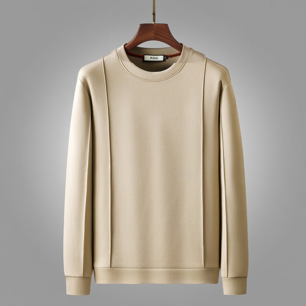 Arden Loungewear Set in Breathable Silk-Cotton Blend with Crewneck Sweatshirt and Straight-Leg Sweatpants - Hommfer