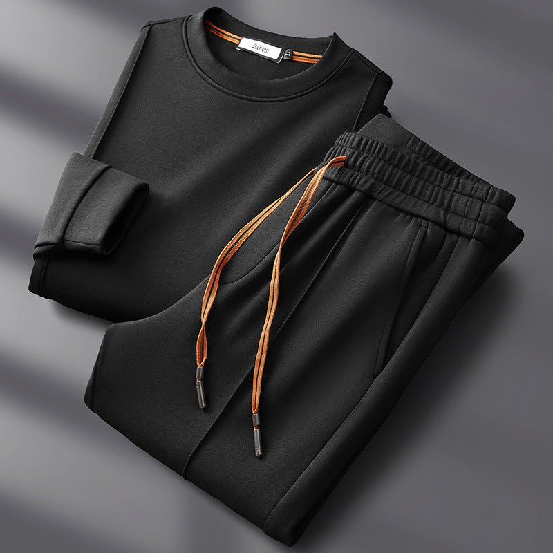 Arden Loungewear Set in Breathable Silk-Cotton Blend with Crewneck Sweatshirt and Straight-Leg Sweatpants - Hommfer