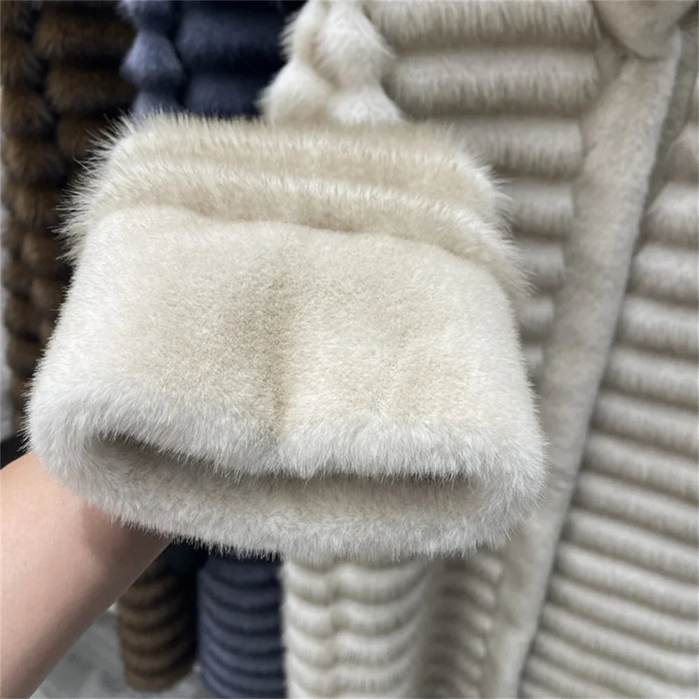 Arden Manteau Long en Fausse Fourrure de Vison pour un Hiver au Chaud - Hommfer