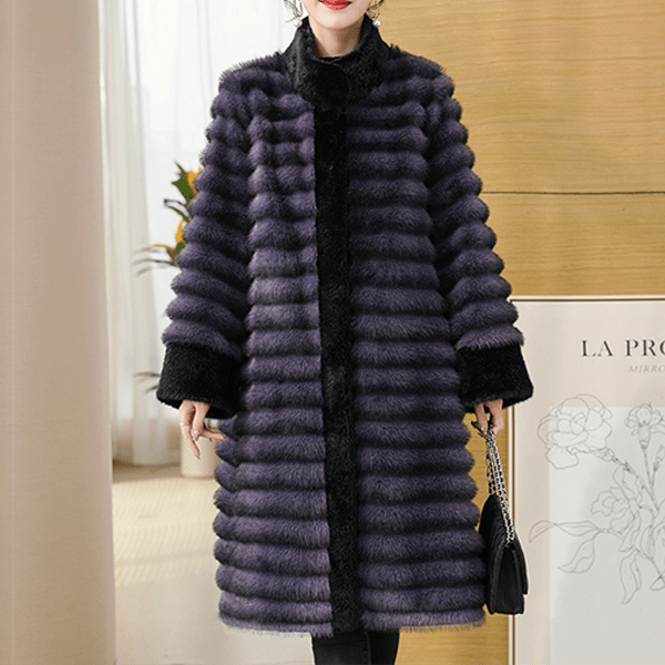 Arden Manteau Long en Fausse Fourrure de Vison pour un Hiver au Chaud - Hommfer