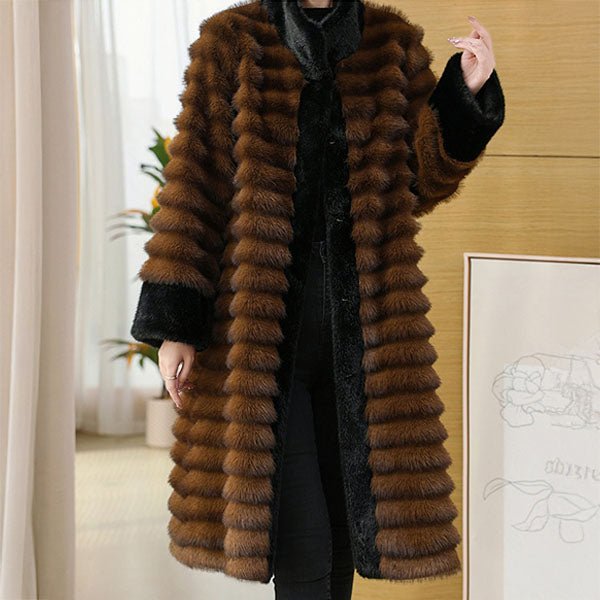 Arden Manteau Long en Fausse Fourrure de Vison pour un Hiver au Chaud - Hommfer