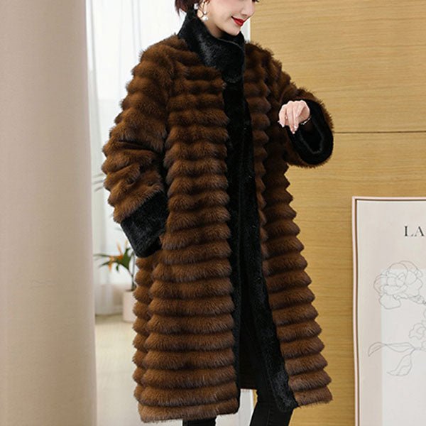 Arden Manteau Long en Fausse Fourrure de Vison pour un Hiver au Chaud - Hommfer