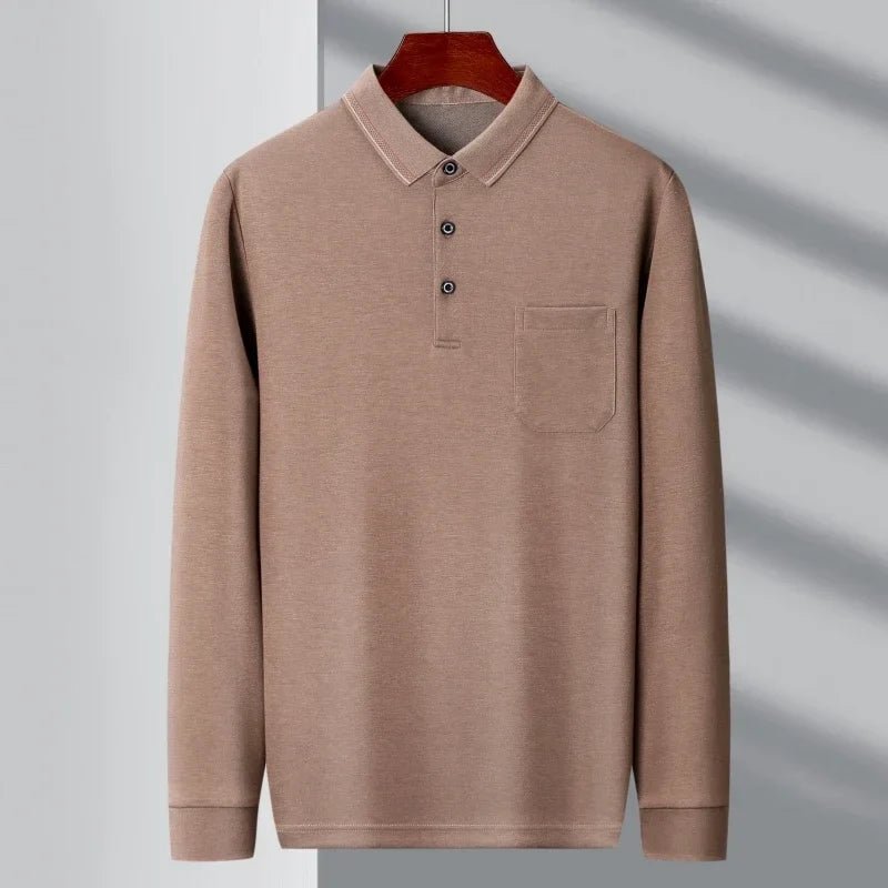 Arden Polo à Manches Longues en Coton 100 % conçu pour durer jusqu’à 10 ans - Hommfer