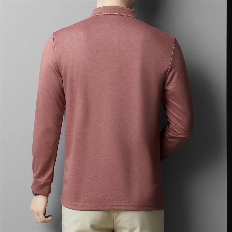 Arden Polo à Manches Longues en Coton 100 % conçu pour durer jusqu’à 10 ans - Hommfer