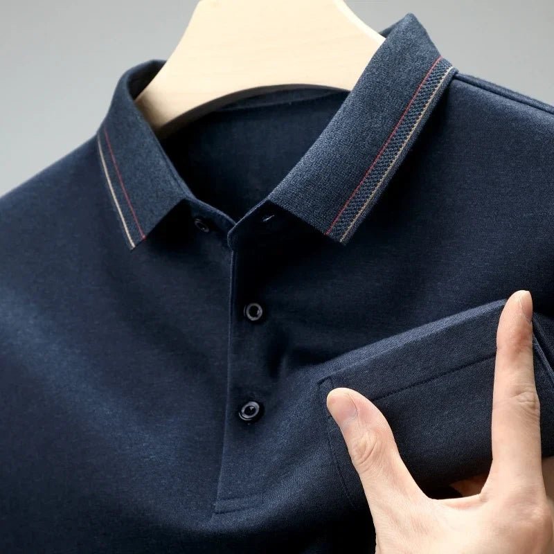 Arden Polo à Manches Longues en Coton 100 % conçu pour durer jusqu’à 10 ans - Hommfer