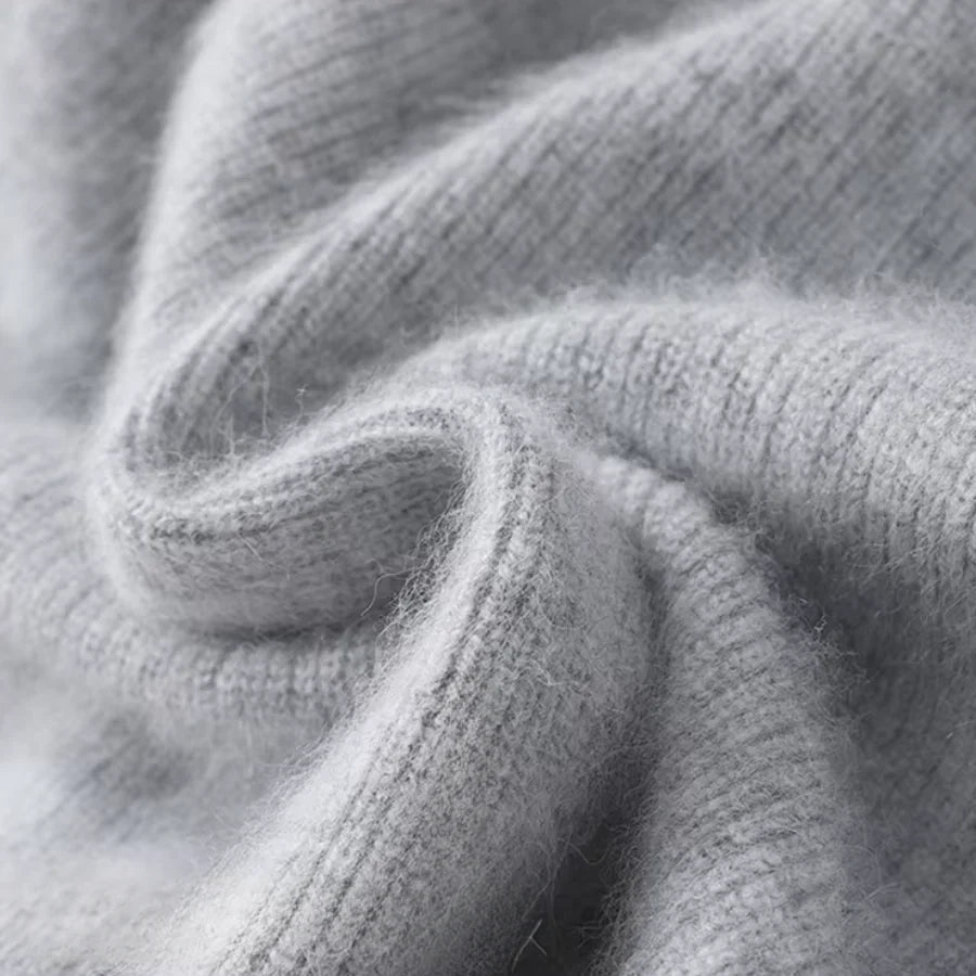 Arden Pull col rond en 100% cachemire peigné à coupe ajustée pour chaleur et confort - Hommfer