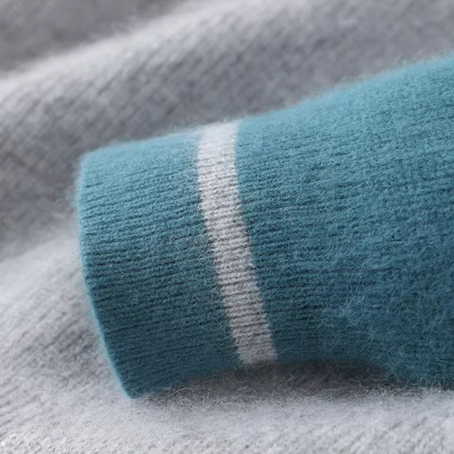 Arden Pull col rond en 100% cachemire peigné à coupe ajustée pour chaleur et confort - Hommfer