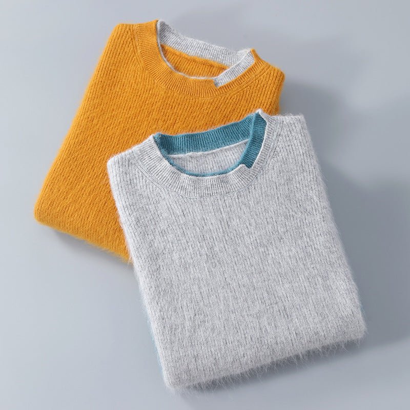 Arden Pull col rond en 100% cachemire peigné à coupe ajustée pour chaleur et confort - Hommfer