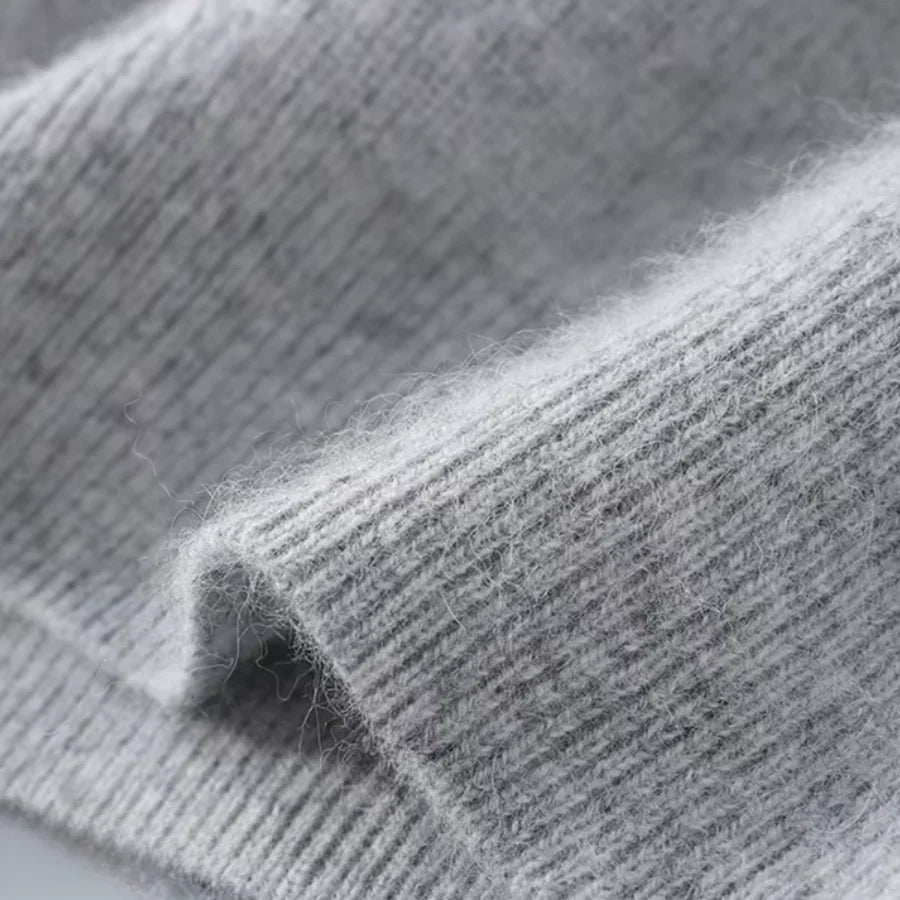 Arden Pull col rond en 100% cachemire peigné à coupe ajustée pour chaleur et confort - Hommfer