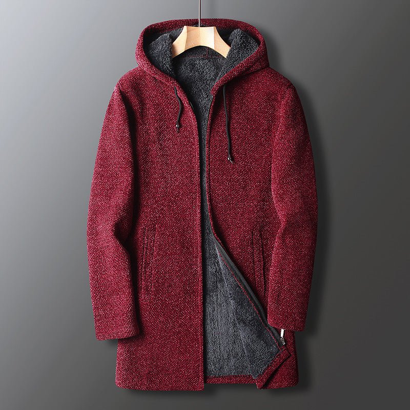 Arden Veste à Capuche Zippée en Laine Mélangée Doublée en Polaire pour Temps Froid - Hommfer