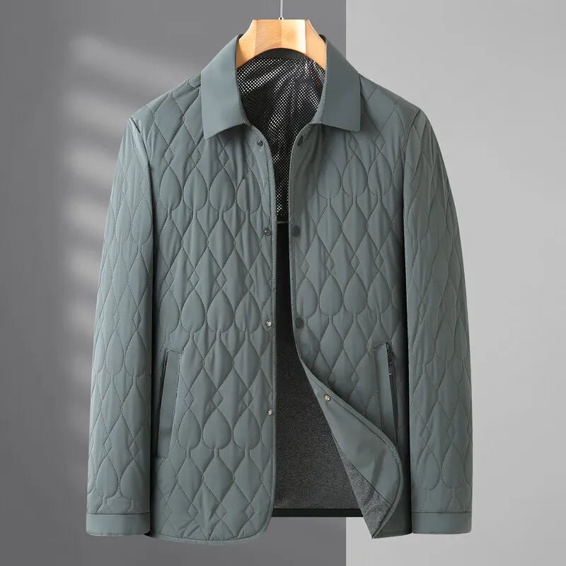 Arden Veste matelassée à losanges, doublure en peluche douce et poches zippées pour une chaleur sans volume - Hommfer