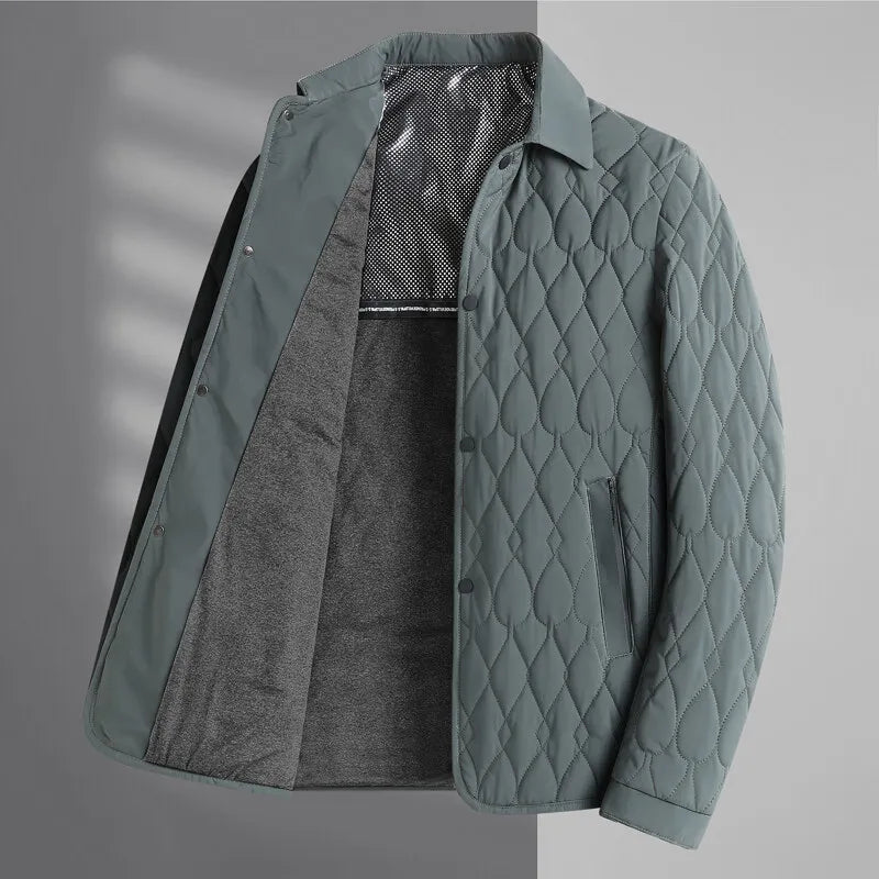 Arden Veste matelassée à losanges, doublure en peluche douce et poches zippées pour une chaleur sans volume - Hommfer