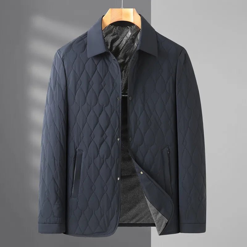 Arden Veste matelassée à losanges, doublure en peluche douce et poches zippées pour une chaleur sans volume - Hommfer