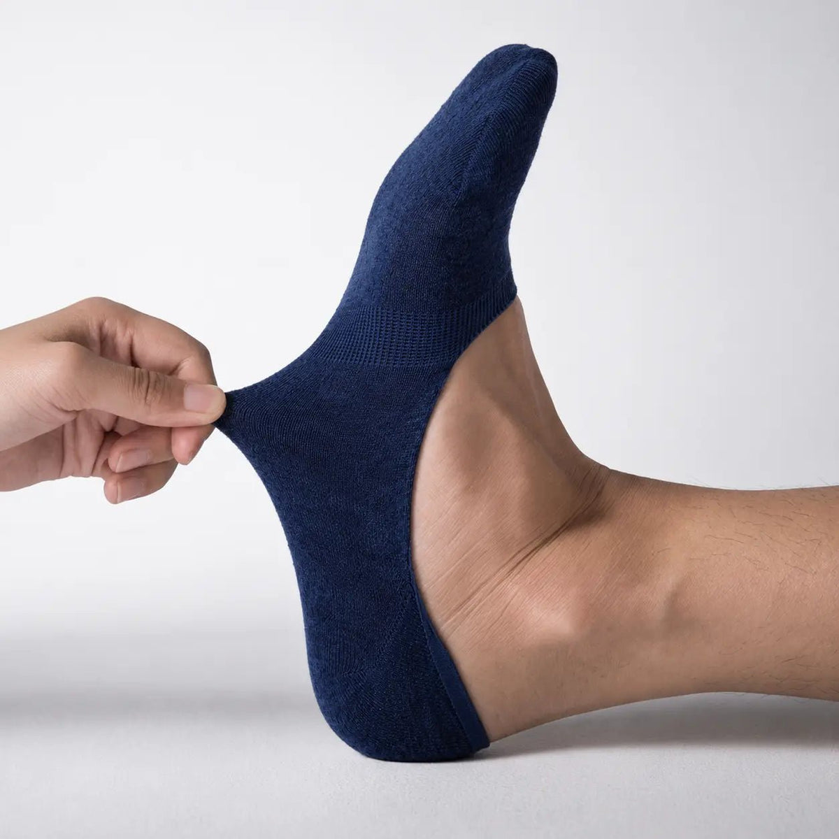 Aubin Chaussettes Invisibles en Coton Bio Respirant avec Talon Antidérapant Breveté pour un maintien toute la journée - Hommfer