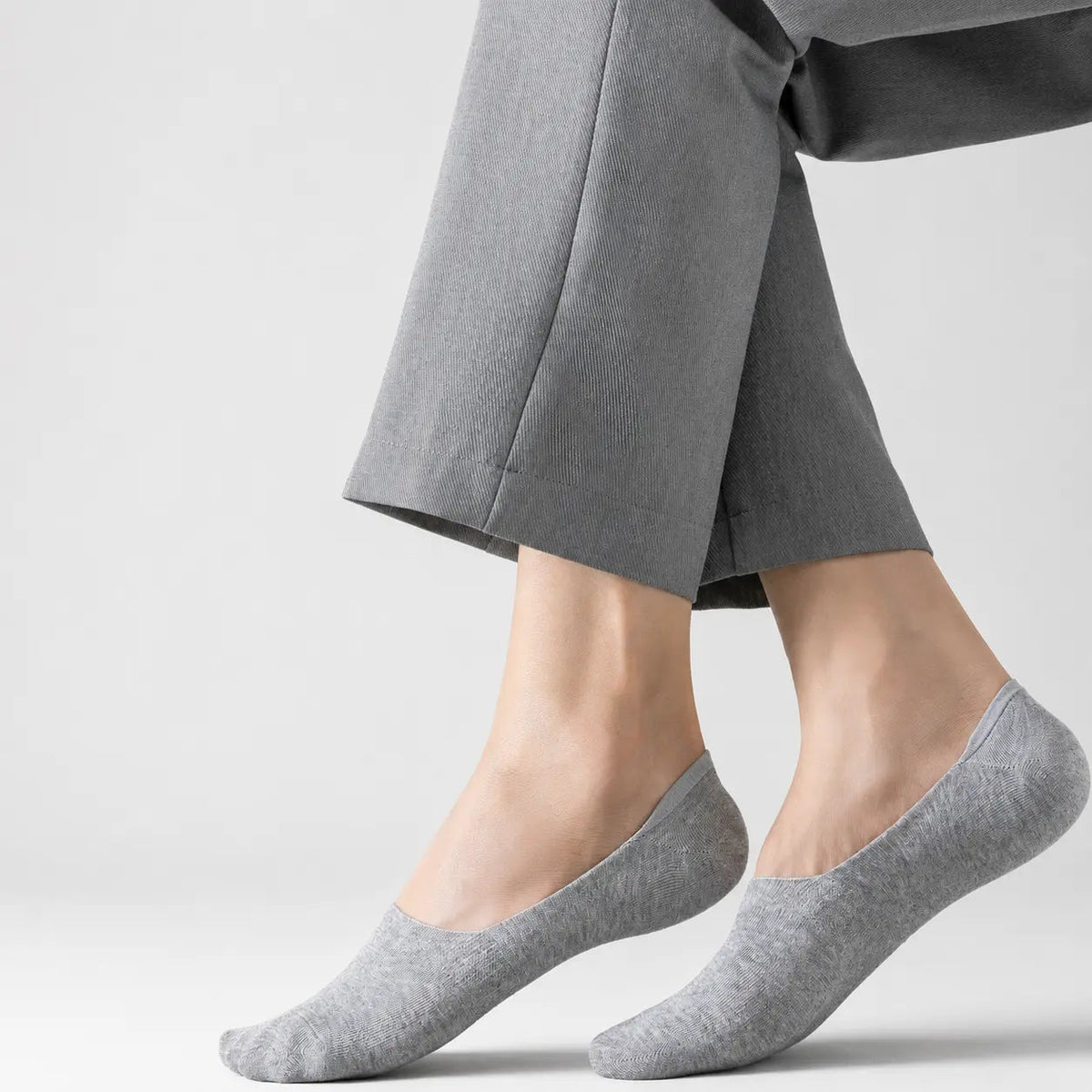 Aubin Chaussettes Invisibles en Coton Bio Respirant avec Talon Antidérapant Breveté pour un maintien toute la journée - Hommfer