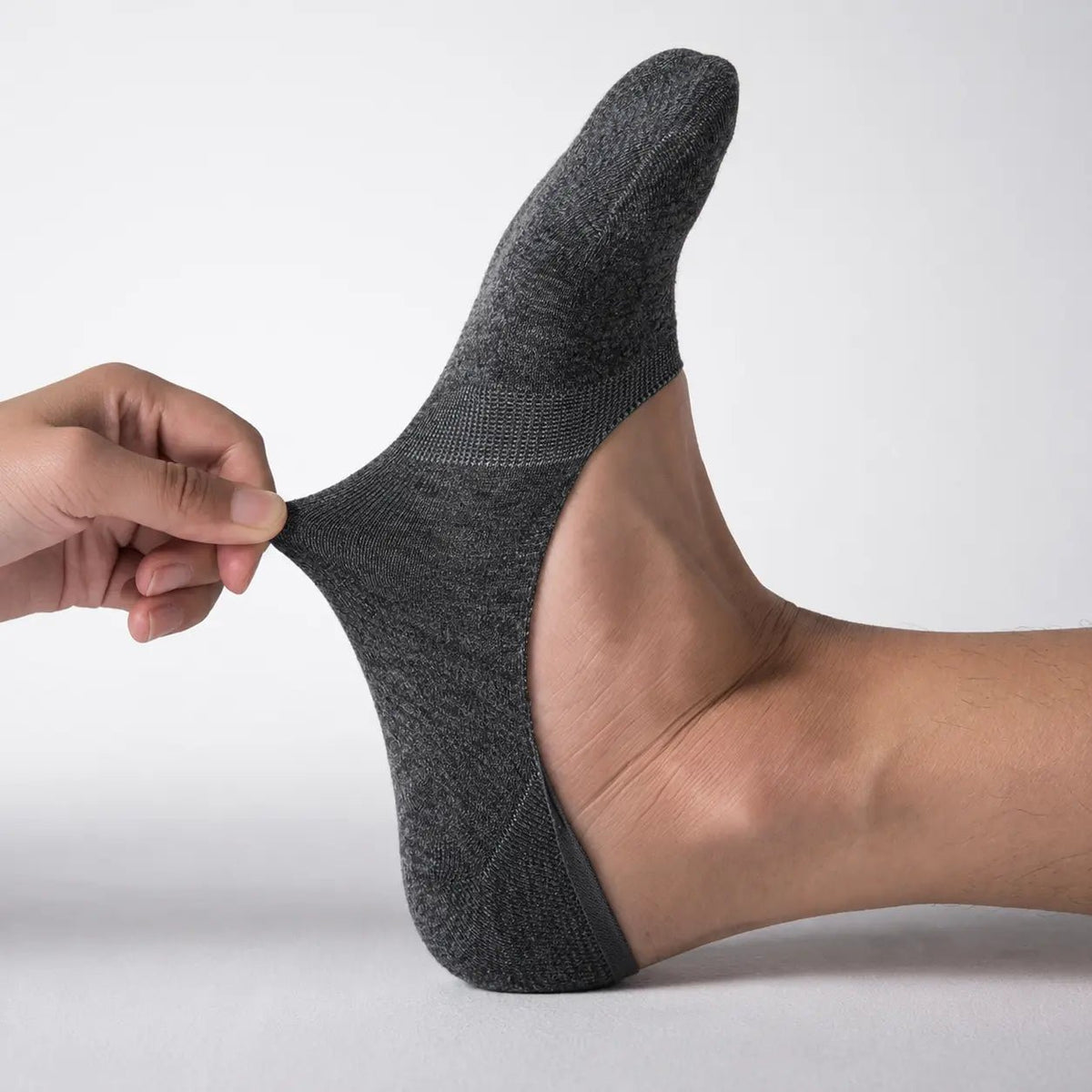 Aubin Chaussettes Invisibles en Coton Bio Respirant avec Talon Antidérapant Breveté pour un maintien toute la journée - Hommfer