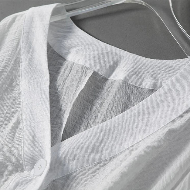 Aurore Blouse en Lin Naturel à Manches Chauve-Souris pour un Confort Respirant - Hommfer
