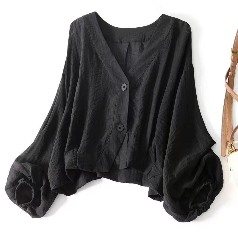 Aurore Blouse en Lin Naturel à Manches Chauve-Souris pour un Confort Respirant - Hommfer