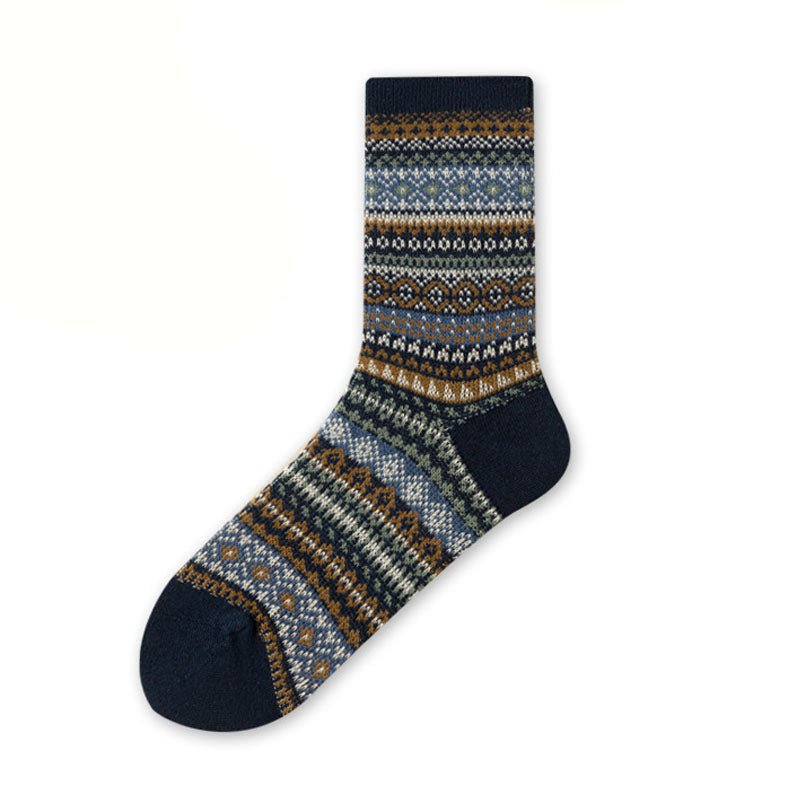 Aveline Chaussettes d’hiver en coton épais avec talons et orteils renforcés pour femme - Hommfer