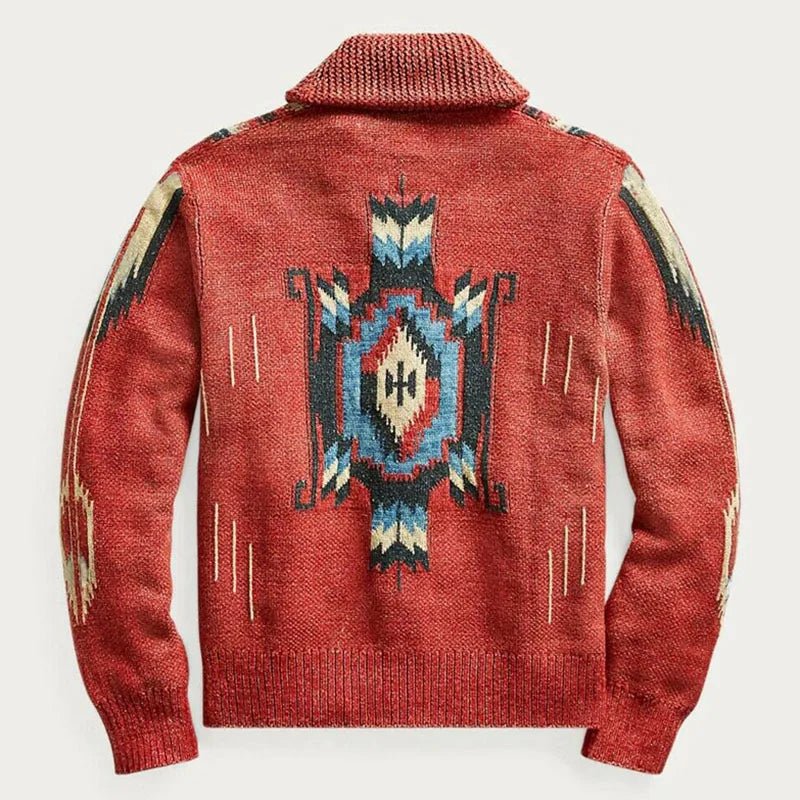 Bastien Cardigan en mélange de laine vierge avec jacquard vintage pour une chaleur respirante toute l’année - Hommfer