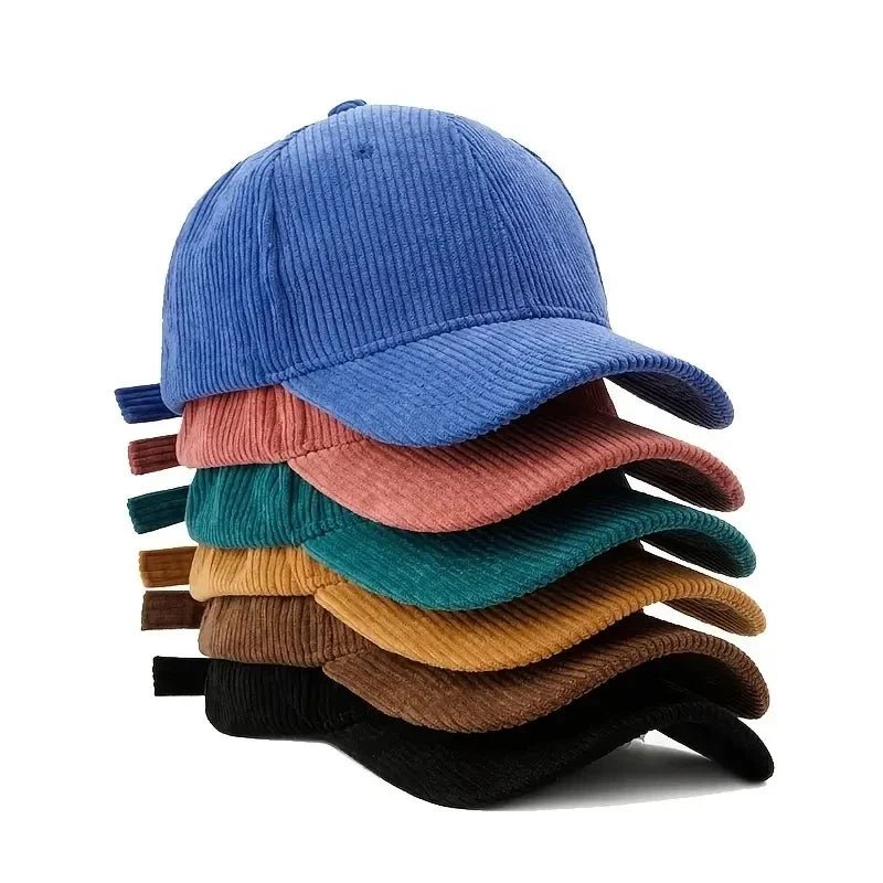 Bastien Casquette unisexe en velours côtelé à sangle réglable pour un ajustement personnalisé au quotidien - Hommfer