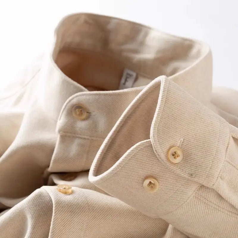 Bastien Chemise en flanelle épaisse et chaude à col montant pour temps froid - Hommfer