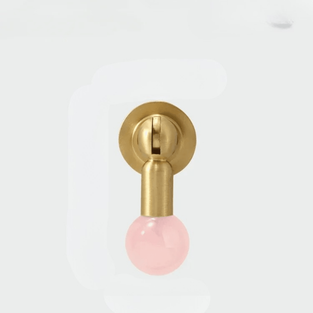 Bouton de meuble en cristal ambre et laiton pour armoires et tiroirs - Hommfer