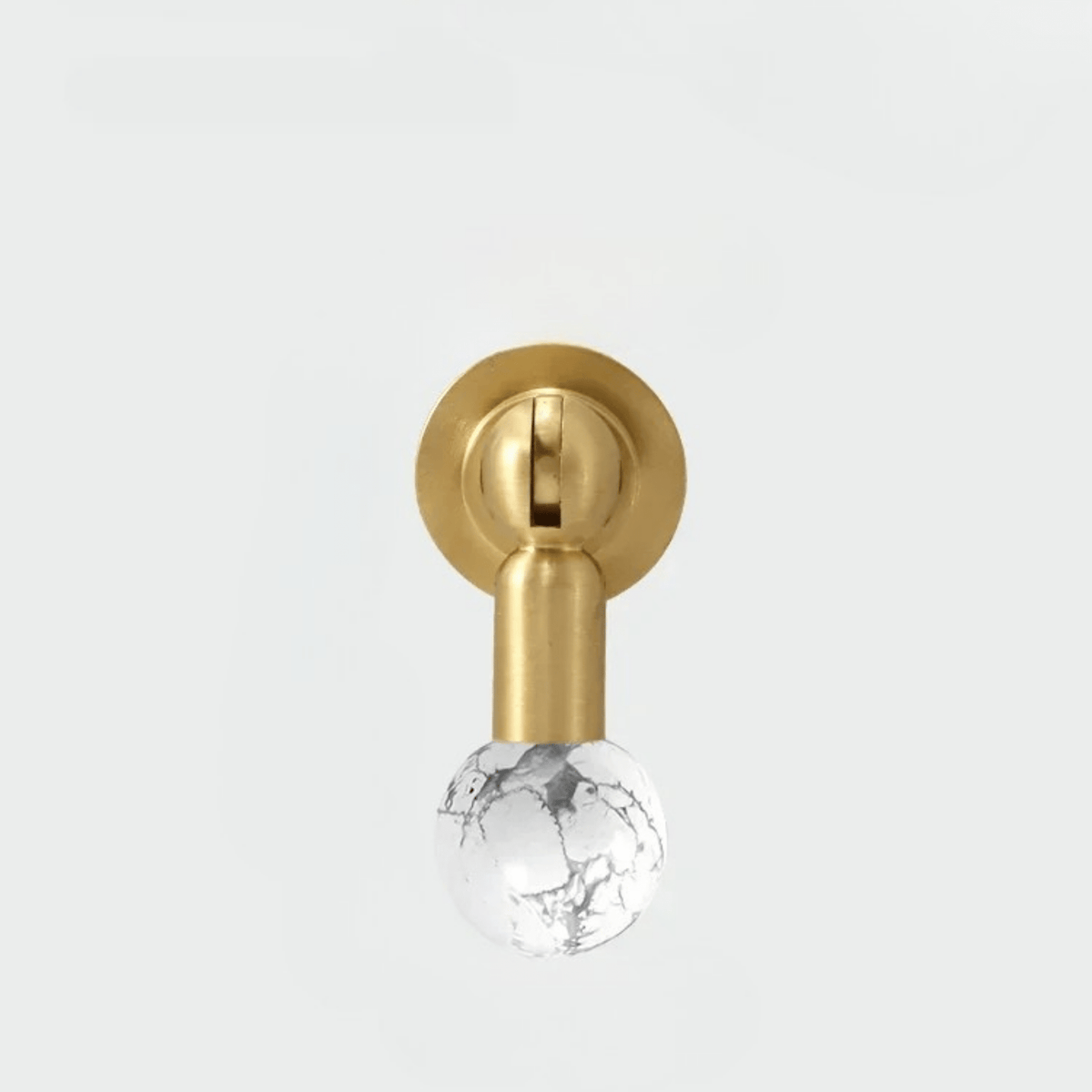 Bouton de meuble en cristal ambre et laiton pour armoires et tiroirs - Hommfer