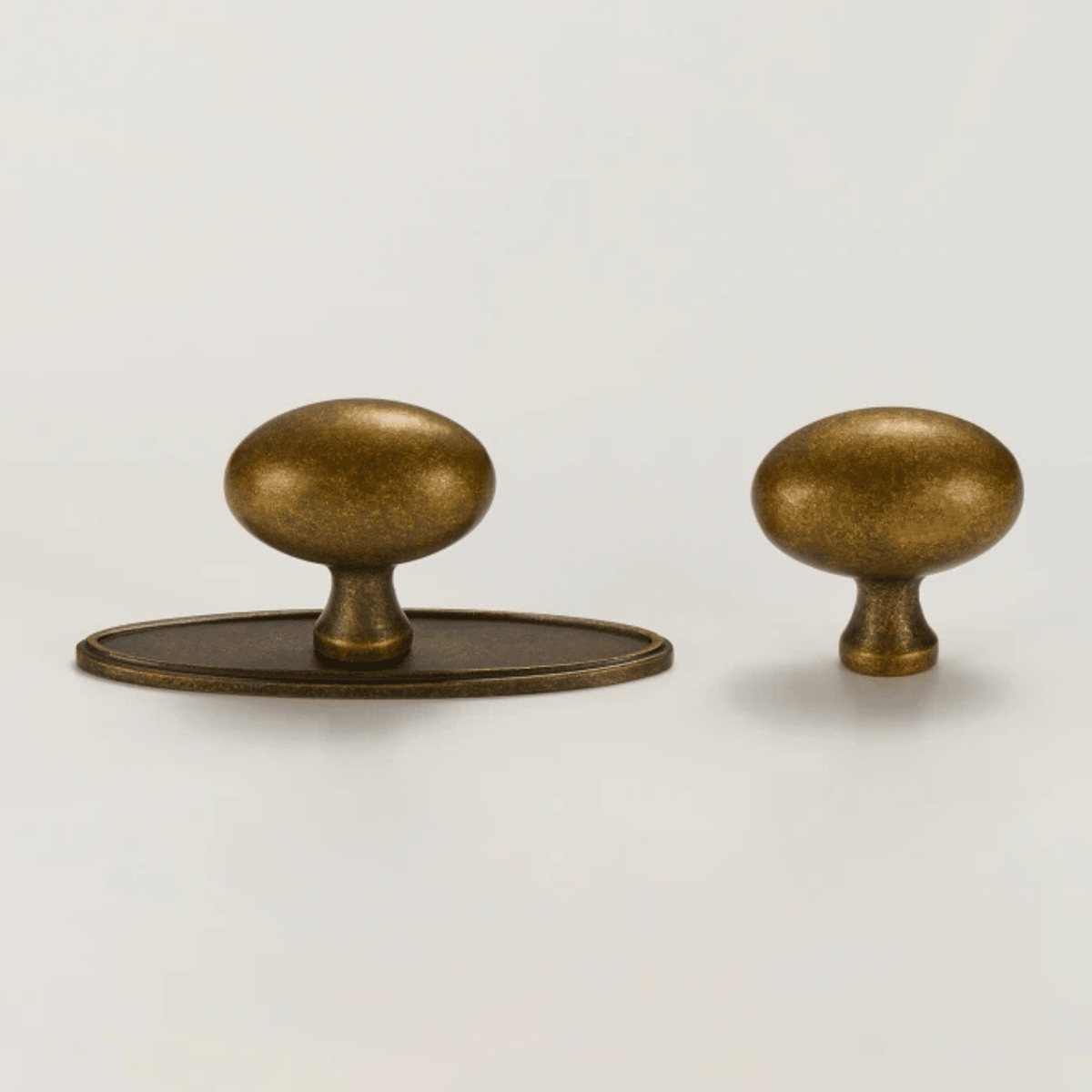 Bouton et poignée de meuble en laiton massif finition antique pour armoires et tiroirs, 2 tailles - Hommfer