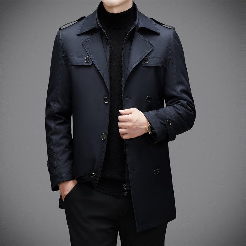Calder Double-Breasted Overcoat with Mulberry Silk Insulation and Durable Technical Shell for Harsh Winter - Hommfer